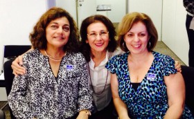 Dra. Sandra Maria Ferreira de Souza, Dra. Maria Aparecida Gugel e Dra. Claudia Maria Beré durante a posse da AMPID no dia 31/10/2014 junto ao CNDI